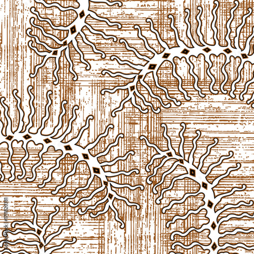 terracotta colored abstract motif hijab design