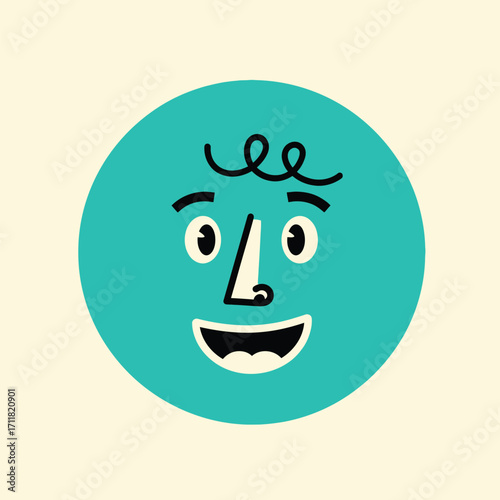 Happy Face Illustration A Cheerful Vector Graphic