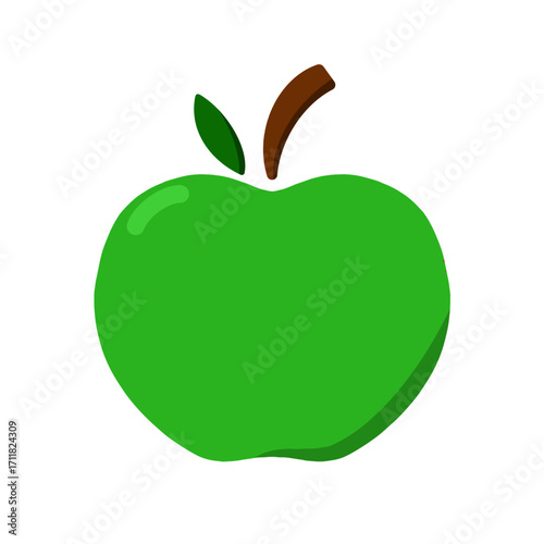 Green Apple Granny Smith Apple Vector Illustration