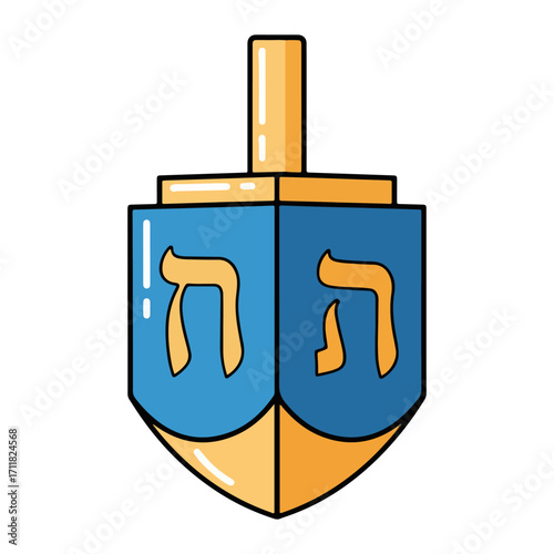 Cute dreidel vector illustration