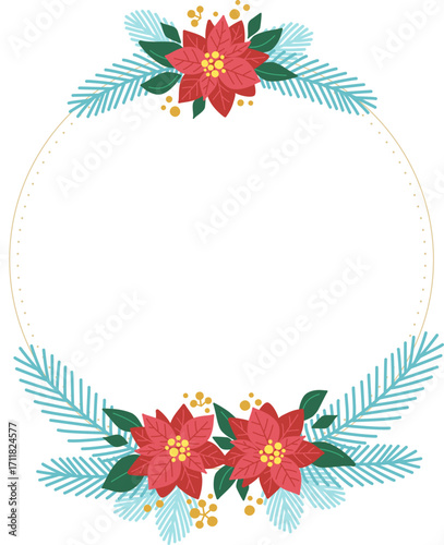 クリスマスリースのベクター素材イラスト
