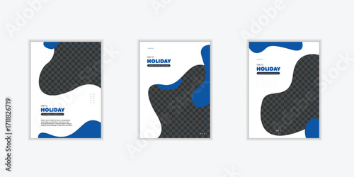 Editable template creative post for social media ad. web banner ads for travel and holiday promotion