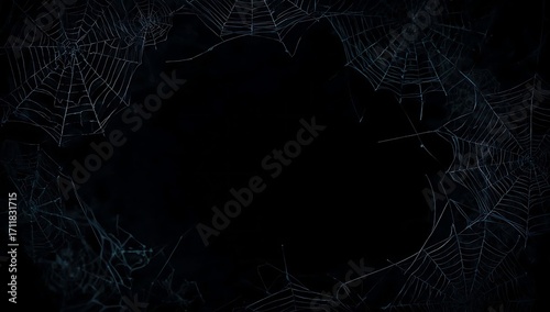 Spooky Spiderweb Frame Halloween Background