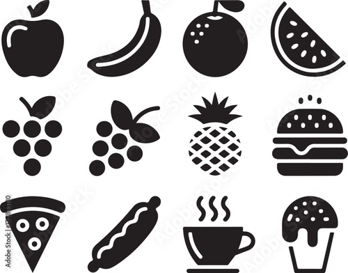 Delicious food and drink icons for any project