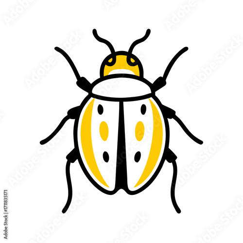 Minimalist yellow abstract robot character with a sad expression on a black background