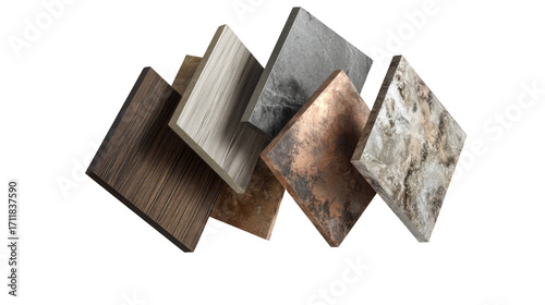 Assorted sample tiles in various colors and textures © Cici