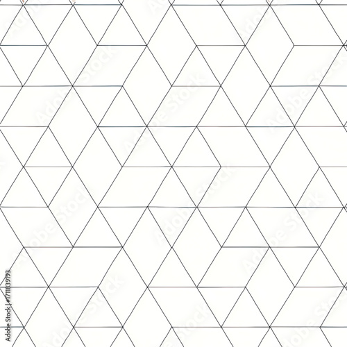 Geometric triangle  grid pattern with thin dark lines on white background