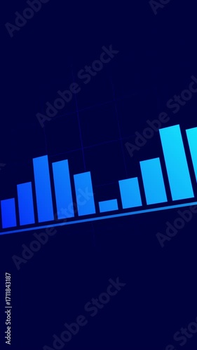 A simple and effective vertical graphic featuring a bar graph with data that rises, perfect for business-related social media stories.