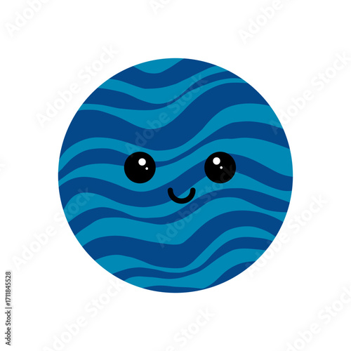 smiley planets on vector illustration