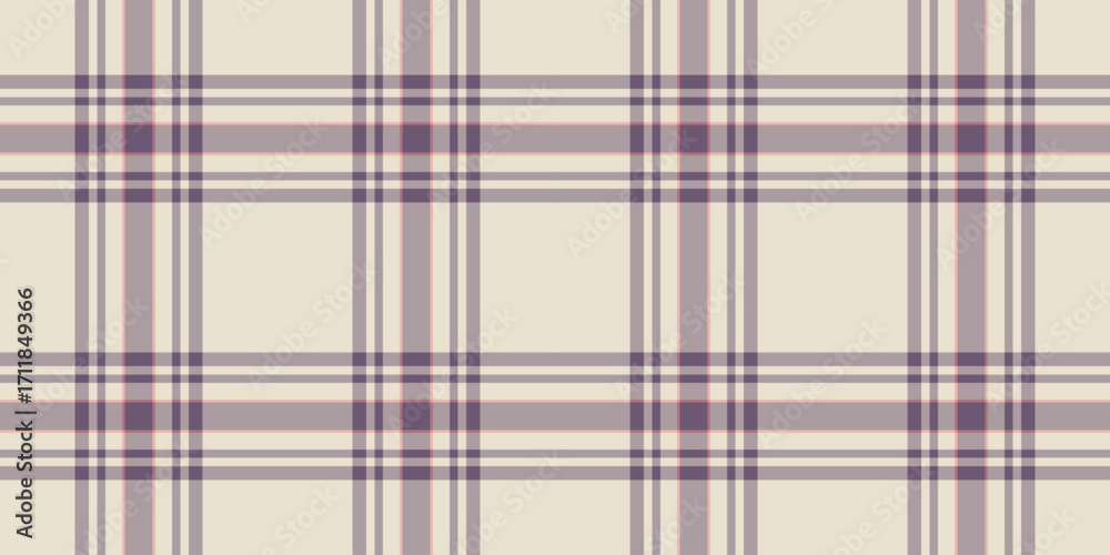 Fototapeta premium Room tartan background check, retail fabric texture vector. Dye seamless pattern plaid textile in pastel and light colors.