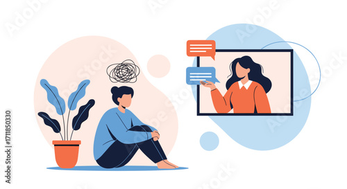 Understanding and managing mental health challenges through online therapy and support.