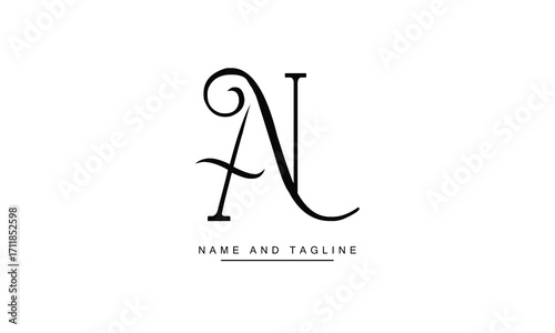 AN, NA, A, N  Abstract Letters Logo Monogram

