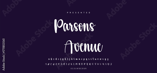 Hand drawn calligraphic vector font. Distress grunge texture. Modern script calligraphy type. ABC typography latin alphabet.