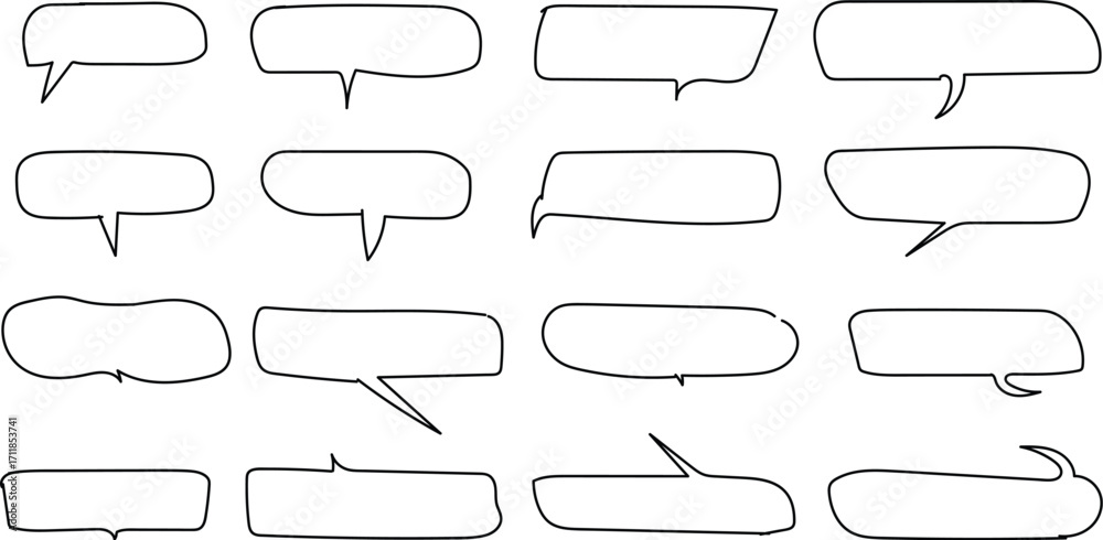 Obraz premium Speech Bubble set. Talk bubble. Cloud speech bubbles collection. Vector