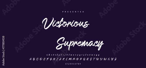 Hand drawn calligraphic vector font. Distress grunge texture. Modern script calligraphy type. ABC typography latin alphabet.