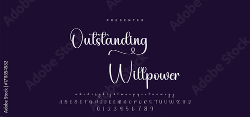 Hand drawn calligraphic vector font. Distress grunge texture. Modern script calligraphy type. ABC typography latin alphabet.