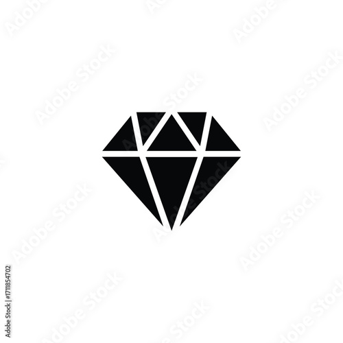 diamond icon illustration isolated on white background. Gemstone diamond. precious crystal stone. luxury diamond pictogram, precious premium crystal icon. use for mobile.