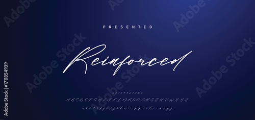 Hand drawn calligraphic vector font. Distress grunge texture. Modern script calligraphy type. ABC typography latin alphabet.