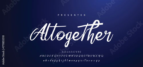 Hand drawn calligraphic vector font. Distress grunge texture. Modern script calligraphy type. ABC typography latin alphabet.