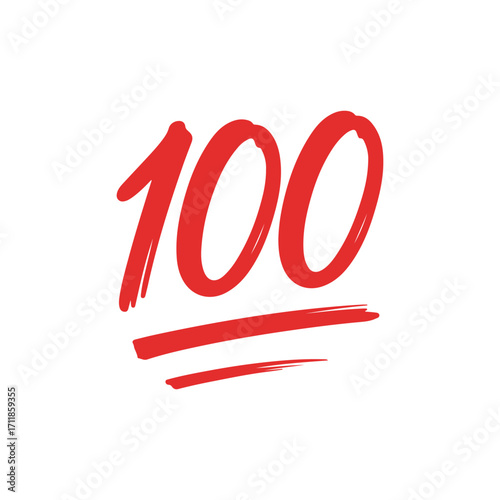 hundred points vector icon symbol