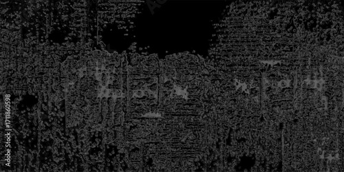 Dark textured abstract background with rough organic patterns and black voids vector