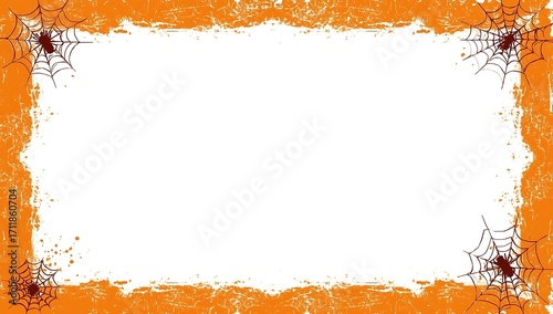Halloween Spider Web Border Frame