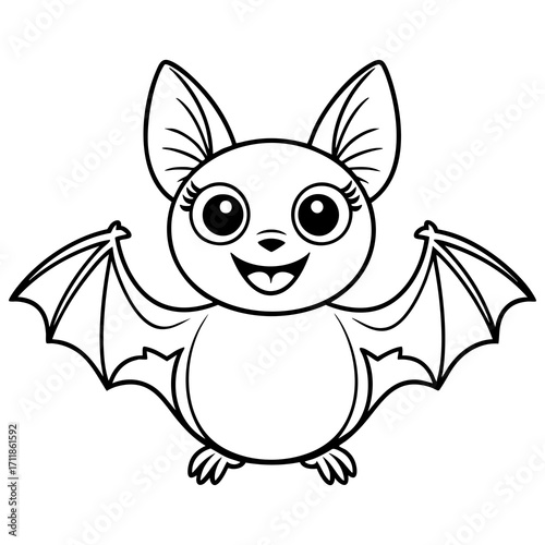 Smiling Cartoon Bat