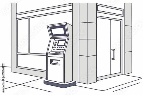 Automated Teller Machine on City Street.