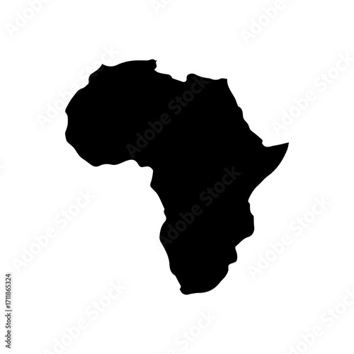 Africa continent outline geographic political