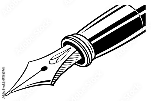 Classic Fountain Pen Nib Writing Instrument.