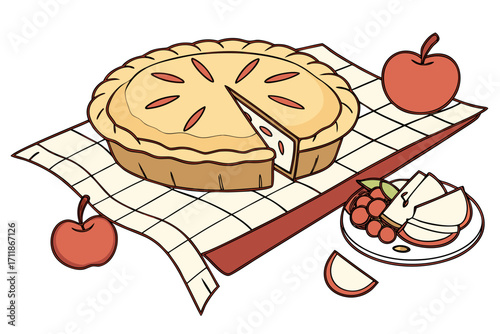 Delicious Homemade Apple Pie Dessert.