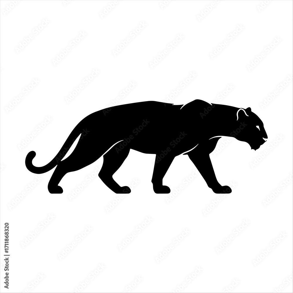 Naklejka premium Panther silhouette