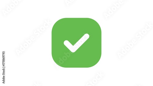 4K Footage Single Transparent Icon Animation Rounded Success Checking 14