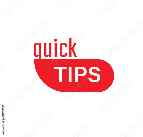 quick tips text information sign	