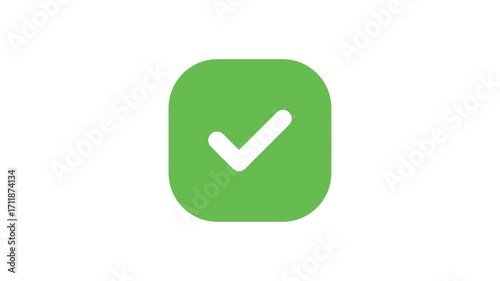 4K Footage Single Transparent Icon Animation Rounded Success Checking 17