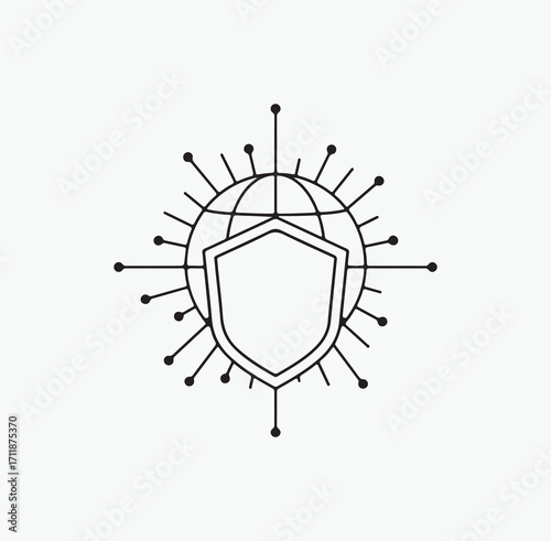 Digital Data Defense Concept Illustration