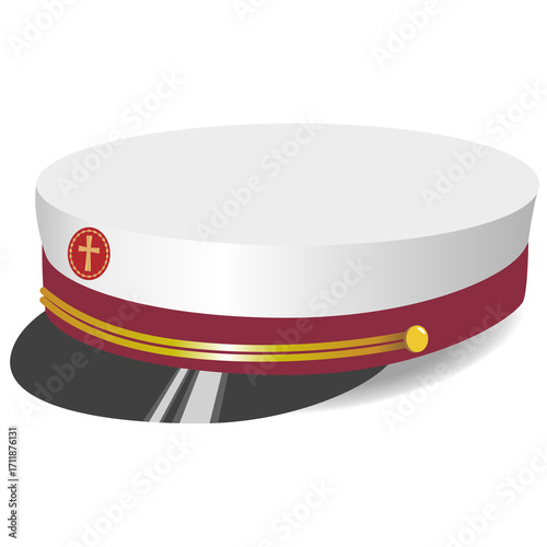 Traditional Danish graduation cap, studenterhue. Vector Illustration