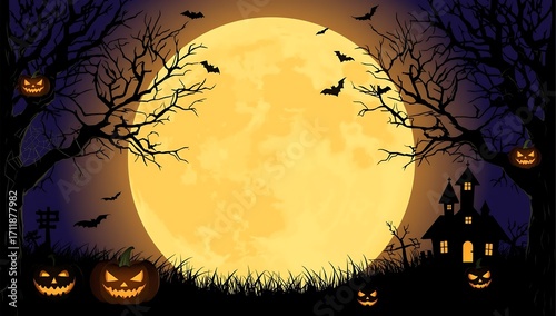 Halloween Full Moon Spooky Night