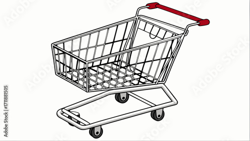 Shopping Cart Grocery Cart Retail Cart Empty Cart Supermarket Trolley Shopping Trolley Wire Cart Metal Cart Cart Illustration Retail Illustration Shopping Icon Grocery Icon Ecommerce.