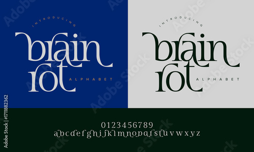 Brain Rot Alphabet Creative Modern Elegant Decorative Typeface
