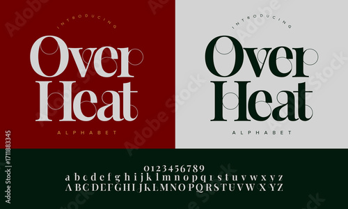 Over Heat Alphabet Modern Decorative Elegant Stylish Font Design
