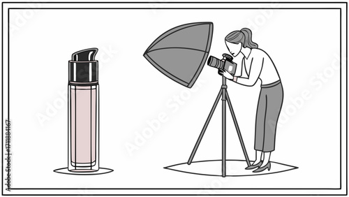 Studio Photographer Shooting Cosmetic Product Beauty Product Photography Commercial Illustration Graphic Design.