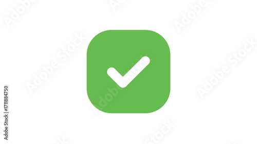 4K Footage Single Transparent Icon Animation Rounded Success Checking 16