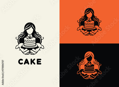 Bakery Logo, Minimal Bake Logo, Cake Shop Logo Design, Pastry Logo Vector, Baking Logo, Professional Bakery Branding, Elegant Cake Logo, Minimalist Bakery Logo, Dessert and Sweet Shop Logo