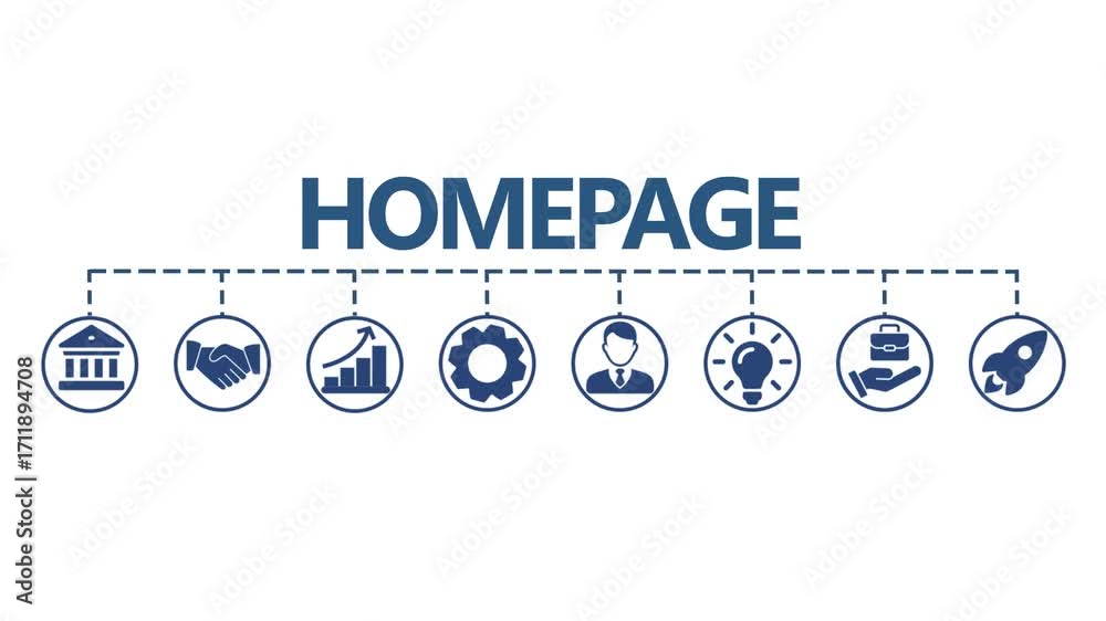 Banner Homepage video mit Piktogrammen.