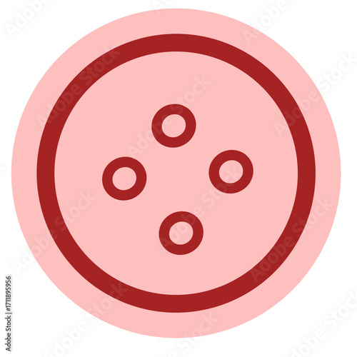 Buttons outline icon for sewing, tailoring, and fashion garment design
