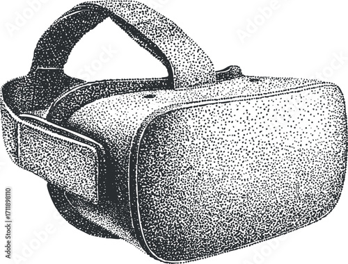 A virtual reality headset designed for immersive gaming and interactive experiences.