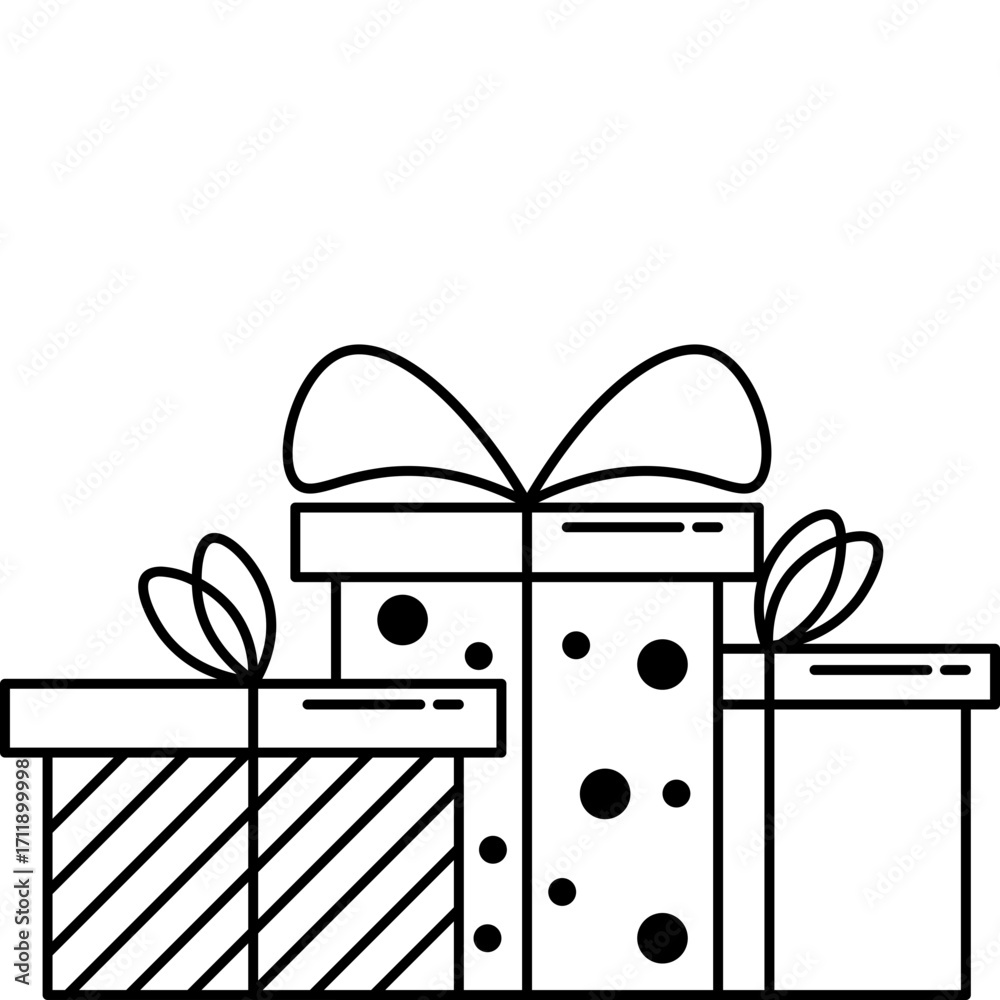 Fototapeta premium Gift Box Line