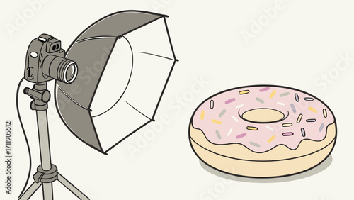 Studio Setup with Sweet Treat Camera and Lighting for Food Photography.