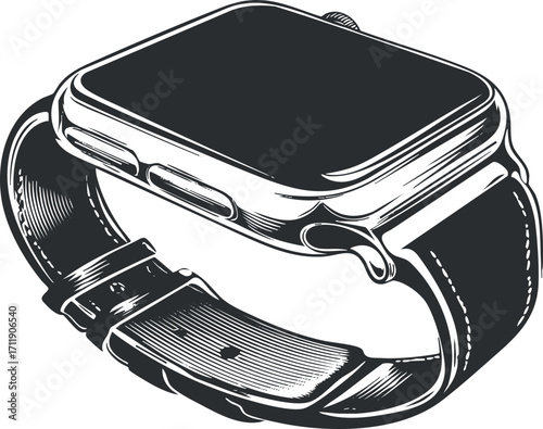 A stylish smartwatch with a sleek design and modern features for fitness tracking and notifications.